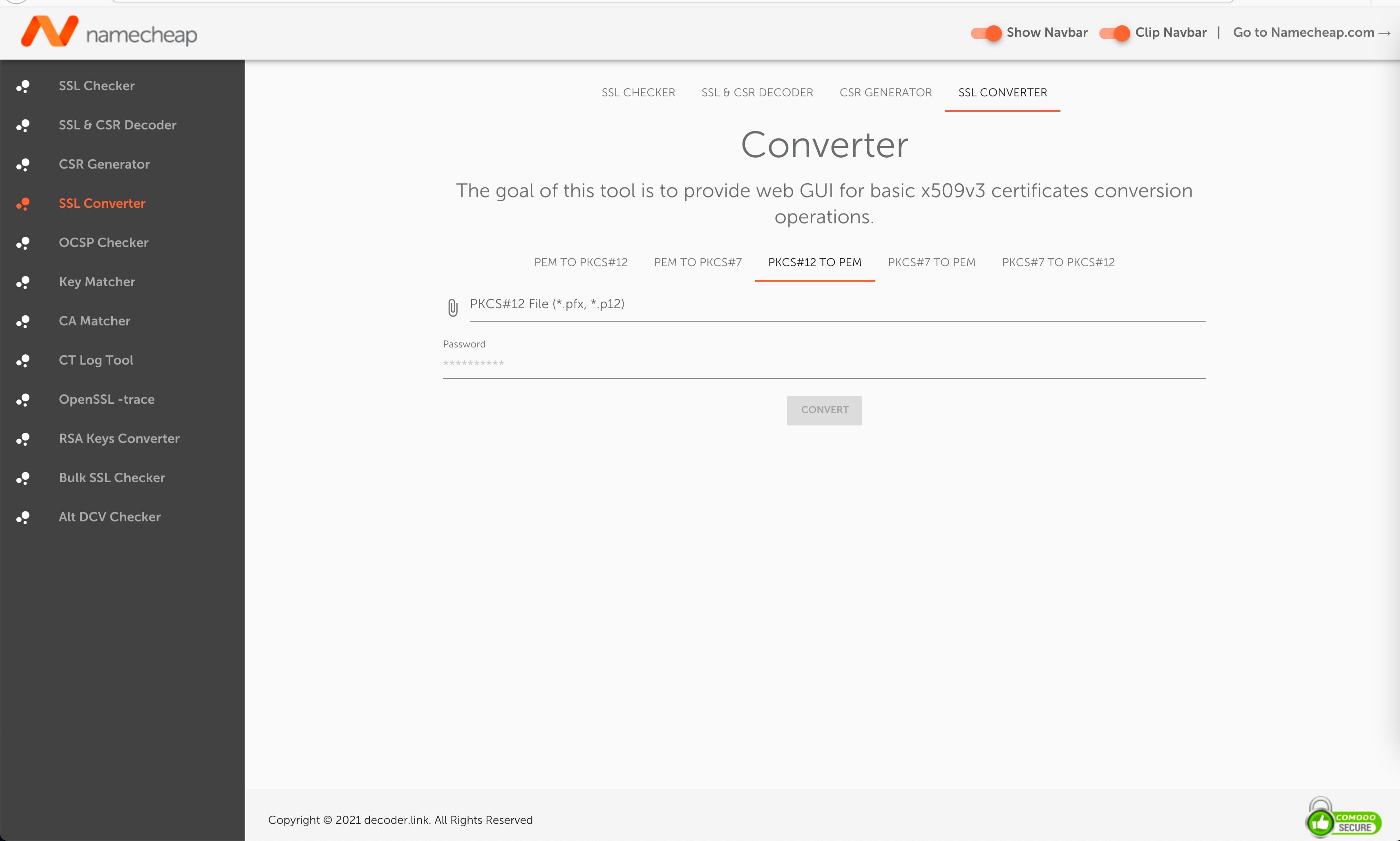 Namecheap SSL Converter