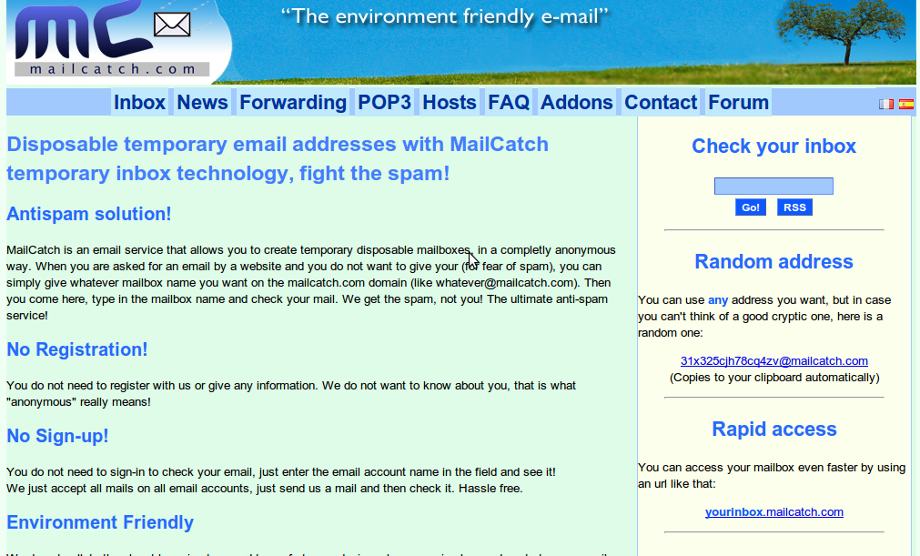 MailCatch Interface