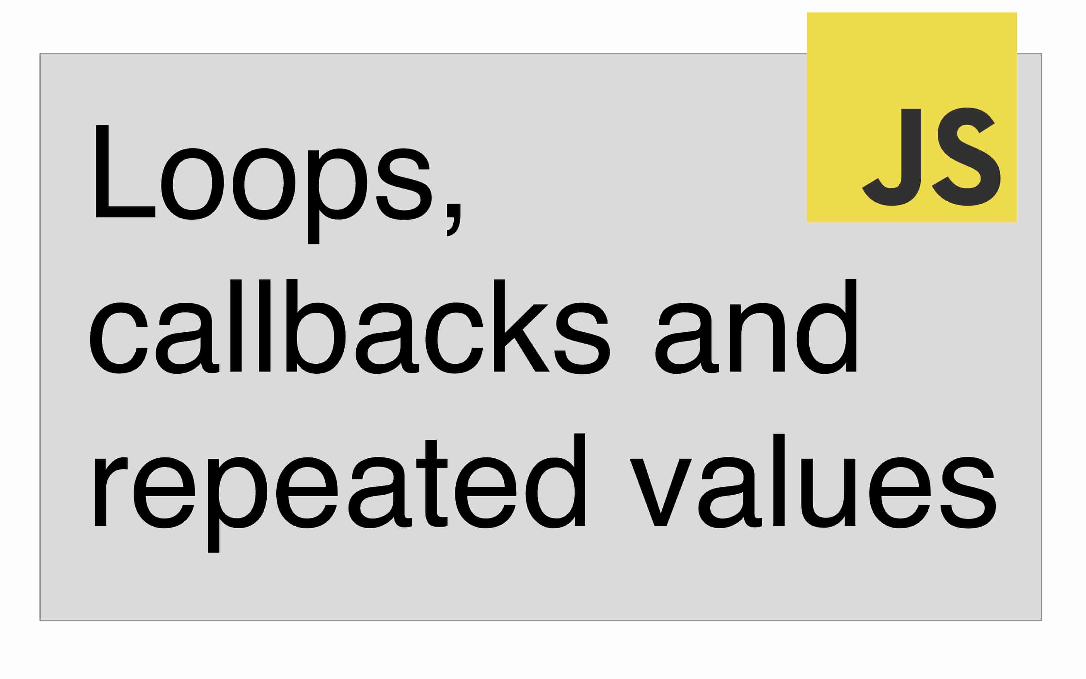 JS callback and loops