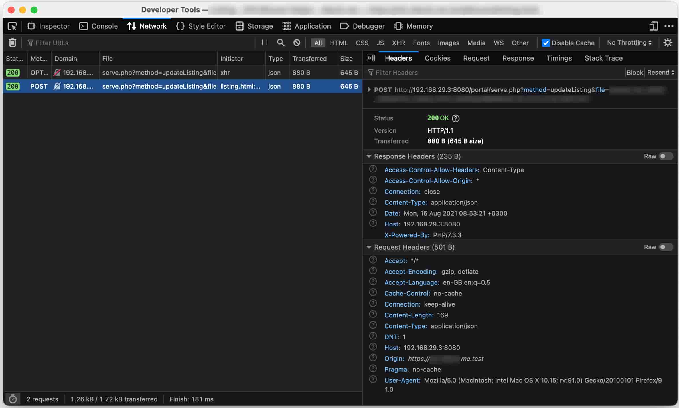 XHR Requests using JavaScript and HTML